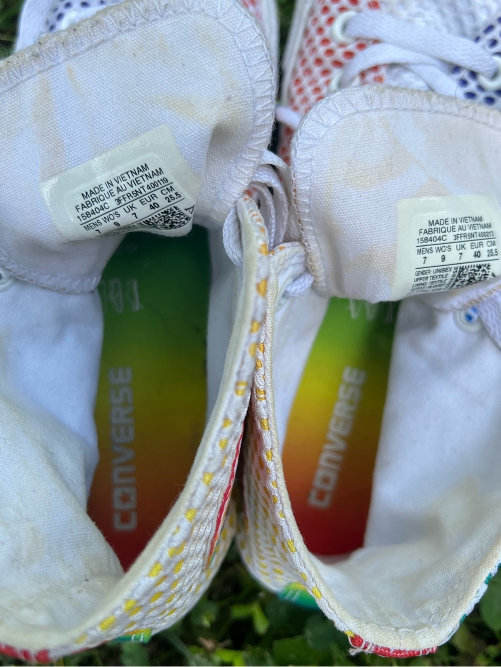 Converse Chuck Taylor All Star Pride Mesh High Top Shoes Size M 7/W 9 - Picture 10 of 14